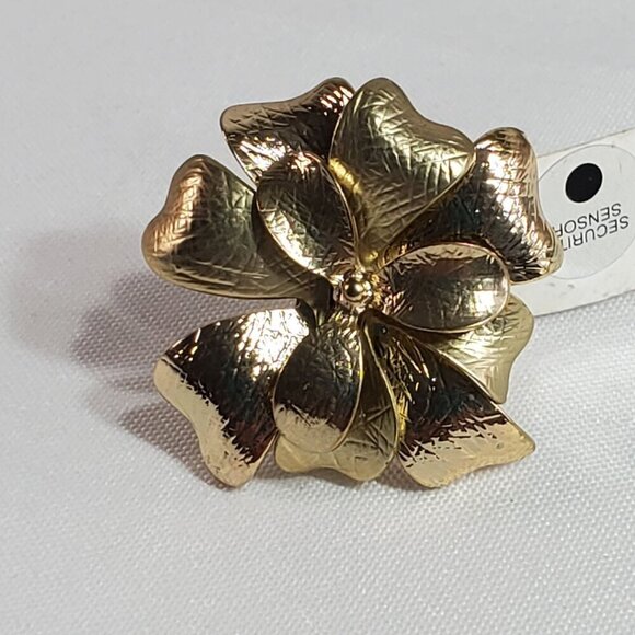 Gold Flower Adjustable Stretch Ring For Women NWT - Picture 10 of 10